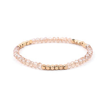 Load image into Gallery viewer, BOJIU Multicolor Crystal Strand Bracelets For Women Gold Acrylic Copper Beads Pink White Black