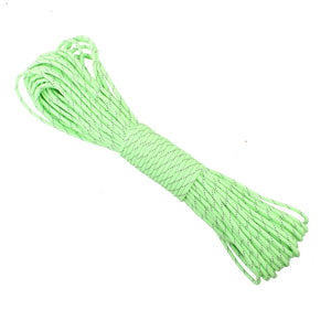 CAMPINGSKY Glow In the Dark Reflective Paracord 9 Strands 5 colors available Survival Parachute Cord