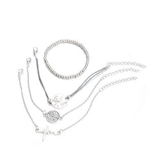 Charger l\&#39;image dans la visionneuse de la galerie, Ckysee 5Pcs/lot Bohemian Map Heart Turtle Charm Bracelets Set Bangles For Women Fashion Crystal