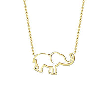 Load image into Gallery viewer, Collier Femme Stainless Steel Gold Chain Origami Elephant Pendant Necklaces For Women Gothic
