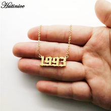 Load image into Gallery viewer, Custom Jewelry Special Date Year Number Necklace for Women 1994 1995 1996 1997 1998 1999