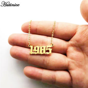 Custom Jewelry Special Date Year Number Necklace for Women 1994 1995 1996 1997 1998 1999