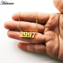 Load image into Gallery viewer, Custom Jewelry Special Date Year Number Necklace for Women 1994 1995 1996 1997 1998 1999