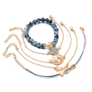 DIEZI Bohemian Turtle Charm Bracelets Bangles For Women Fashion Gold C ...