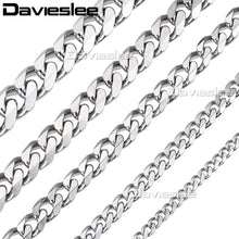 Load image into Gallery viewer, Davielsee Mens Necklace Chain Stainless Steel Gold Silver Black Wholesale