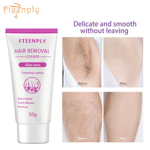 FTEENPLY Hair Removal Cream Aloe Vera Removes Underarm Leg Body Care Lightening Nourishing Repairing Loss Depilatory Cream 50g