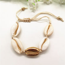 Load image into Gallery viewer, Gold Color Cowrie Shell Bracelets for Women Delicate Rope Chain Bracelet Beads Charm Bracelet Bohemian Beach Jewelry