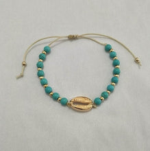 Charger l\&#39;image dans la visionneuse de la galerie, Gold Color Cowrie Shell Bracelets for Women Delicate Rope Chain Bracelet Beads Charm Bracelet Bohemian Beach Jewelry
