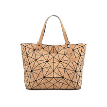 Charger l\&#39;image dans la visionneuse de la galerie, W637 KANDRA Diamond Geometric Cork Tote Purses Deformation Bucket