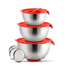 Load image into Gallery viewer, Mixing Bowls Stainless Steel Non-Slip DIY Cake Bread Salad Mixer
