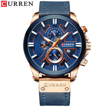 Load image into Gallery viewer, CURREN Watch Chronograph Sport Mens Watches Quartz Clock Leathe