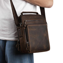 Load image into Gallery viewer, JOYIR New Genuine Leather Men Vintage Handbags Small Flap