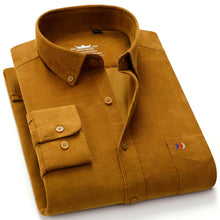 Charger l\&#39;image dans la visionneuse de la galerie, Men&#39;s Autumn Winter Casual Corduroy Cotton Shirts Single Patch
