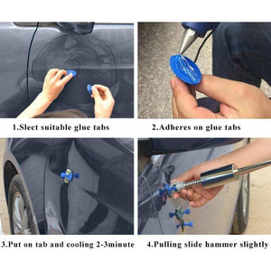 Auto Paintless Dent Repair Puller Kit Dent Removal Slide Hammer Glue Sticks