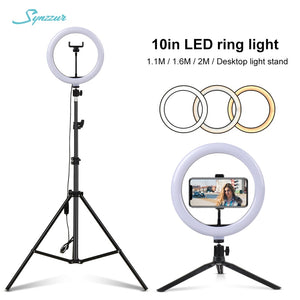 Photo Lights 26cm/10in Circle Ring Light Dimmable Luces LED Selfie USB