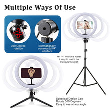 Load image into Gallery viewer, Photo Lights 26cm/10in Circle Ring Light Dimmable Luces LED Selfie USB