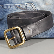 Load image into Gallery viewer, 3.8cm Belt Male Leather Copper Buckle Handmade First Pure Cowhide Retro All-match