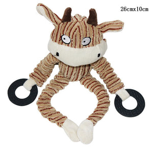 Fun Pet Toy Donkey Shape Corduroy Chew Toy For Dogs Puppy