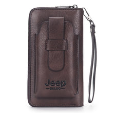 Load image into Gallery viewer, JEEP BULUO Leather Men Clutch Wallet Brand Purse For Phone