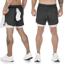 Load image into Gallery viewer, Man Jogging Sportswear Mens 2 In 1 Beach Sport Shorts Quick Drying Running