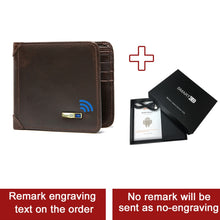 Load image into Gallery viewer, Smart Bluetooth Wallet Tracker Genuine Leather Men Wallets Finder