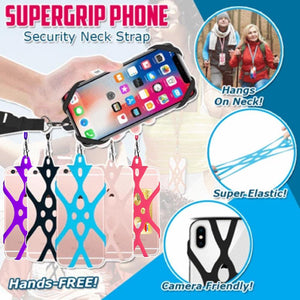Super-Grip Phone Security Neck Strap Mobile Phone Harness Silicone Rope Lanyard