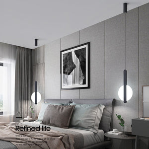 Modern Scandinavian High Ceiling LED Pendant Lamp for Bedside Living