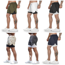 Load image into Gallery viewer, Man Jogging Sportswear Mens 2 In 1 Beach Sport Shorts Quick Drying