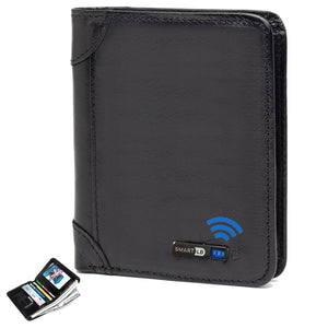 Smart Bluetooth Wallet Tracker Genuine Leather Men Wallets Finder