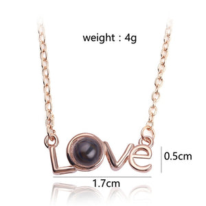HOT 2018 Projection 100 Languages I Love You Necklace For Women Love Memory Wedding