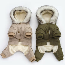 Load image into Gallery viewer, Pet Dog Clothes Winter Warm Dog Green Coat Jumpsuit