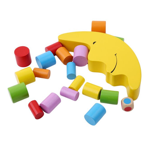Baby Early Learning Toy Wood Moon Balancing Educational Toys