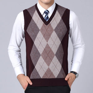2022 New Fashion Brand Sweater For Mens Pullovers plaid Slim