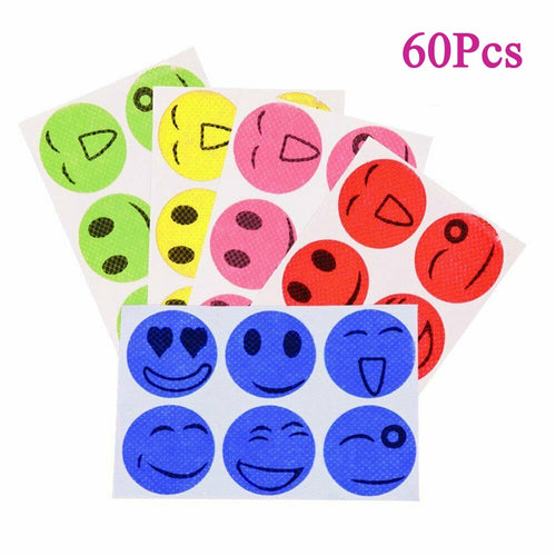 60/120Pcs Mosquito Repellent Patch SmileFace Sticker