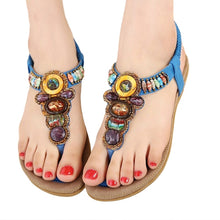 Load image into Gallery viewer, CEYANEAO 2020 Bohemian Women Sandals Gemstone Beaded Slippers