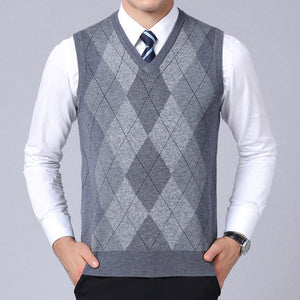 2022 New Fashion Brand Sweater For Mens Pullovers plaid Slim