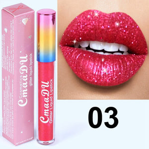 Glitter  Make Up Waterproof Long Lasting Shimmer Liquid Lipstick