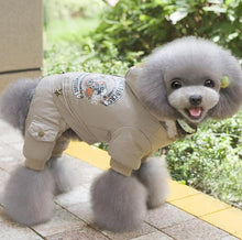 Charger l\&#39;image dans la visionneuse de la galerie, Pet Dog Clothes Winter Warm Dog Green Coat Jumpsuit