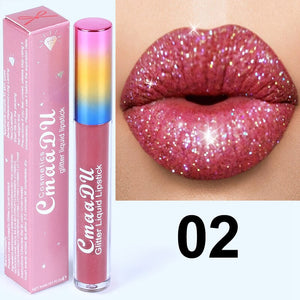 Glitter  Make Up Waterproof Long Lasting Shimmer Liquid Lipstick