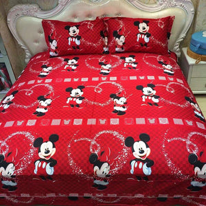 100% Cotton Red Color Mickey Mouse Quilt/Duvet Cover