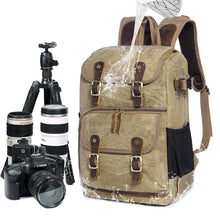 Load image into Gallery viewer, High Capacity Batik Canvas Fabric Photography Bag Outdoor Waterproof