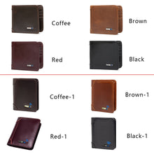 Load image into Gallery viewer, Smart Bluetooth Wallet Tracker Genuine Leather Men Wallets Finder