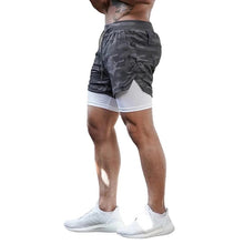 Charger l\&#39;image dans la visionneuse de la galerie, Man Jogging Sportswear Mens 2 In 1 Beach Sport Shorts Quick Drying