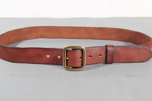 3.8cm Belt Male Leather Copper Buckle Handmade First Pure Cowhide Retro All-match