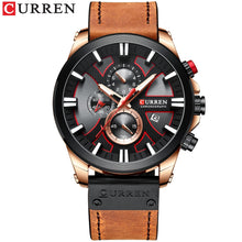Load image into Gallery viewer, CURREN Watch Chronograph Sport Mens Watches Quartz Clock Leathe