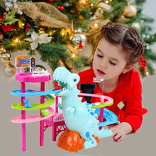 Load image into Gallery viewer, Dinosaur Park Climbing Stairs Assembled Track LED Toys