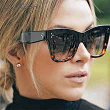 Load image into Gallery viewer, Square Sunglasses Women Big Size Eyewear Lunette Femme Luxury