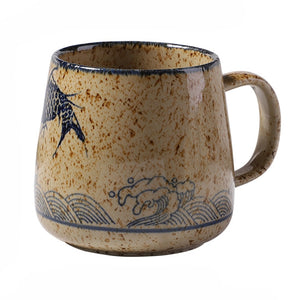 Vintage Coffee Mug Unique Japanese Retro Style Ceramic Cups, 3