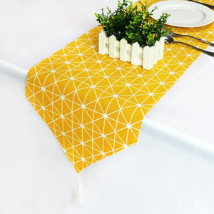 Fashion Yellow Table Runners Cotton Linen