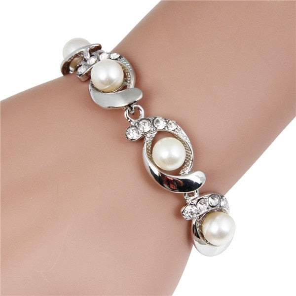 Hesiod Brand New Imitation Pearl Bracelet Women Fashion Trendy Gold Silver Color